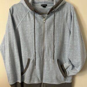 Champion Women’s Light Heather Blue Zip-Up Hoodie